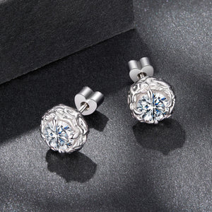 925 Sterling Silver 0.5 Carat Moissanite Earring for Women