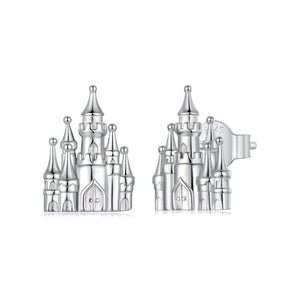 925 Sterling Silver Plated White Gold Earrings for Women, Size 1.3*1.0cm