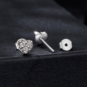 925 Sterling Silver Moissanite 0.03 Carat Earrings for Women