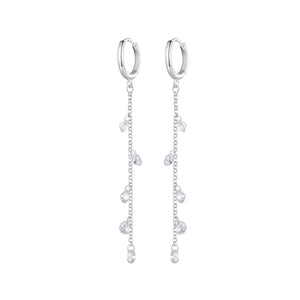 S925 Sterling Silver Pavé Setting CZ Earrings for Women