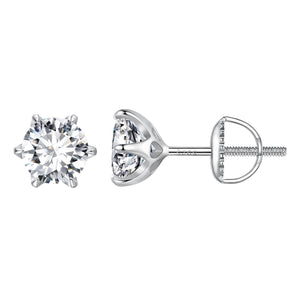 S925 Sterling Silver 2.00 Carat Moissanite Earrings for Women