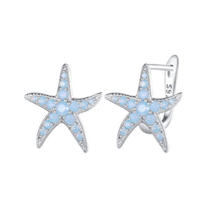 925 Sterling Silver Opal Earrings 15x13mm for Women