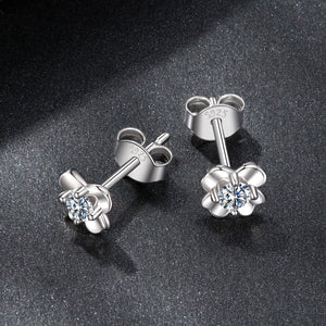 925 Sterling Silver Moissanite Earrings 0.6cm for Women