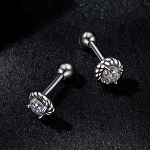 925 Sterling Silver 3mm Moissanite Earrings for Women