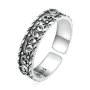 925 Oxidized Silver 0.5cm Ring