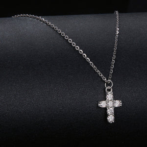 925 Sterling Silver Moissanite Pendant Necklace 40+5cm for Women