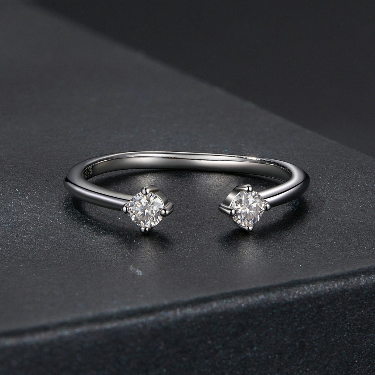 925 Sterling Silver Moissanite Ring Size E for Women