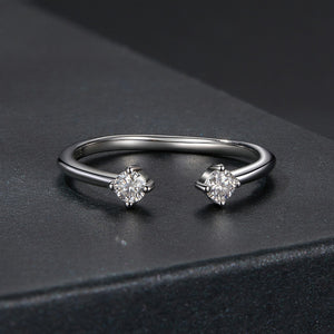 925 Sterling Silver Moissanite Ring Size E for Women