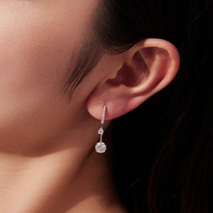 925 Sterling Silver Moissanite 1.00 Carat Earrings for Women