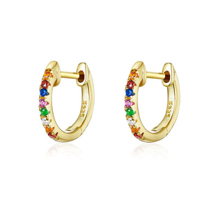S925 Sterling Silver Earrings with CZ Pave Setting