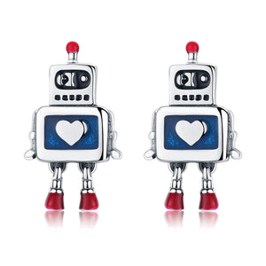 925 Sterling Silver 1.3cm Oxidized Enamel Earrings for Women