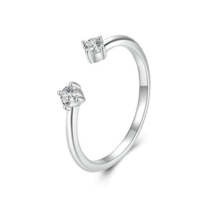 925 Sterling Silver Moissanite Ring Size E for Women