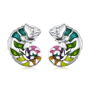S925 Sterling Silver Enamel Earrings for Women