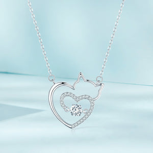 925 Sterling Silver Necklace with 19*18mm Pavé Setting CZ Pendant
