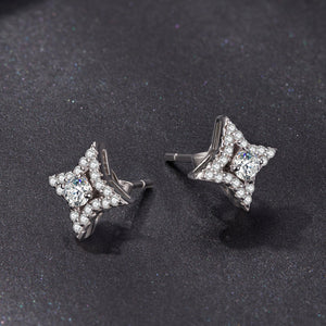 925 Sterling Silver Moissanite 0.1ct Earrings for Women