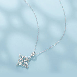 925 Sterling Silver Necklace with White Gold Plating and CZ - 40+5cm for Women