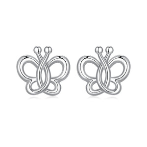 925 Sterling Silver Plated White Gold Earrings