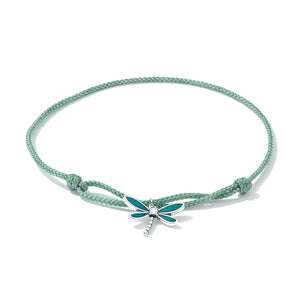 925 Sterling Silver Adjustable Bracelet with CZ and Enamel in Oxidized Finish for Women