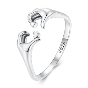 S925 Oxidized Silver 0.17cm Ring