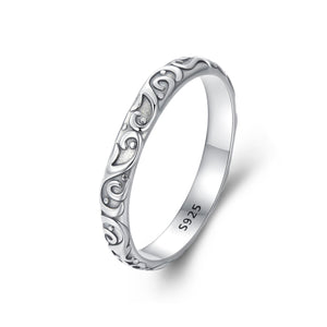 925 Sterling Silver Oxidized 2.8mm Band Ring Size 6.0 for Women