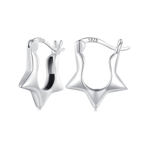 S925 Sterling Silver Earrings for Women - Oxidized Silver, 17x4mm