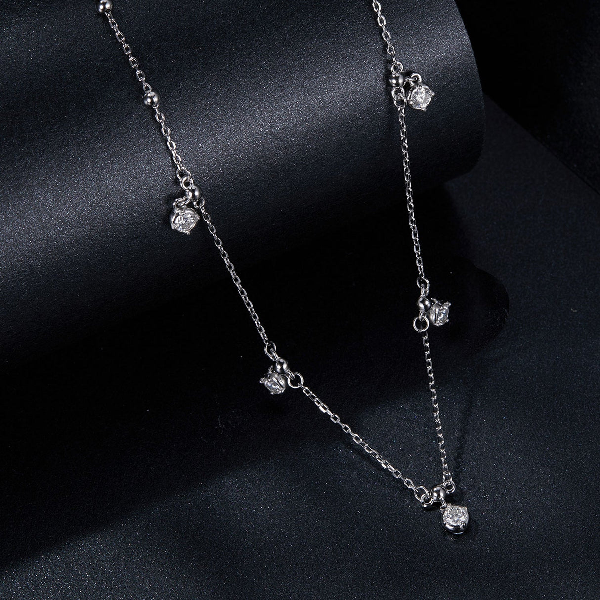 925 Sterling Silver 3mm Moissanite Necklace for Women