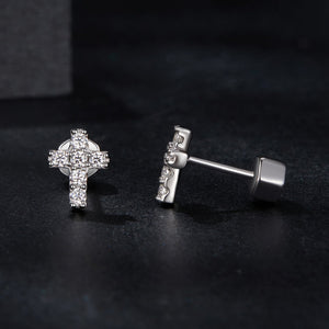 925 Sterling Silver Moissanite Earring 0.7x0.6cm for Women