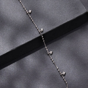 925 Sterling Silver & Moissanite Bracelet for Women - 15+6cm, Plated White Gold