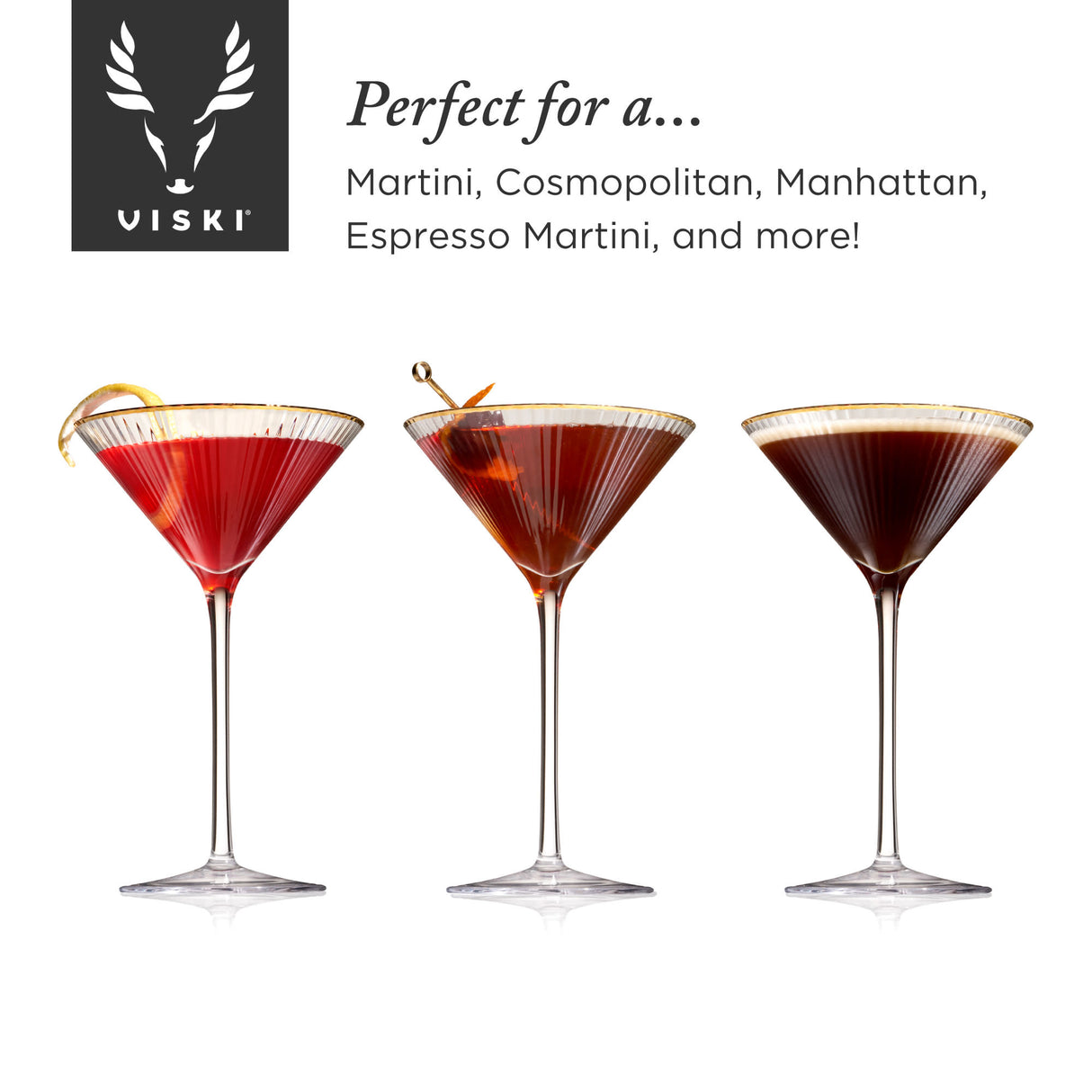 Meridian crystal martini glasses viski®