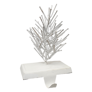 White Tree  Stocking Hanger