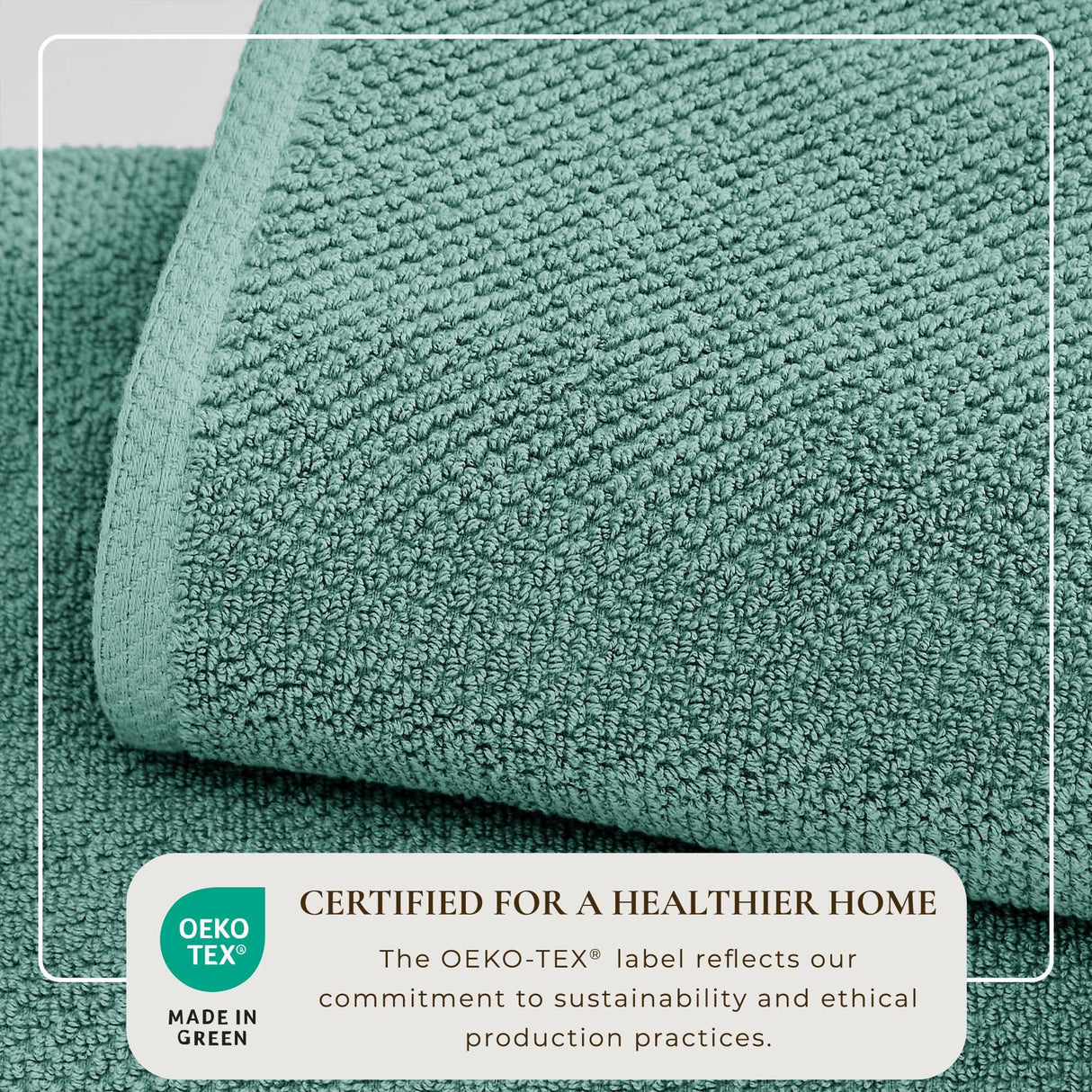 Cotton textured bath towel set - acacia collection