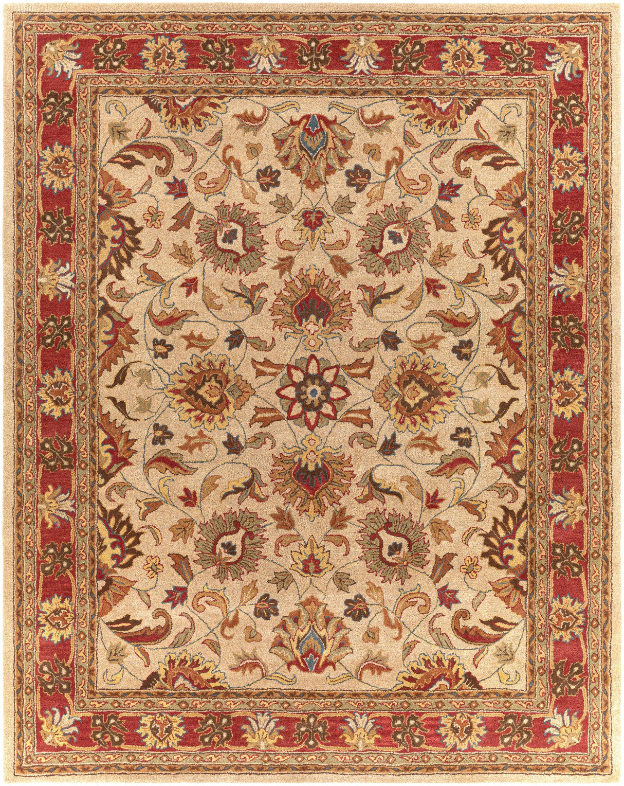 Cherryfield Hand Tufted Brown & Rust 1001 Wool Rug
