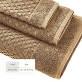 Cotton diamond waffle weave bath towel set - grayson collection