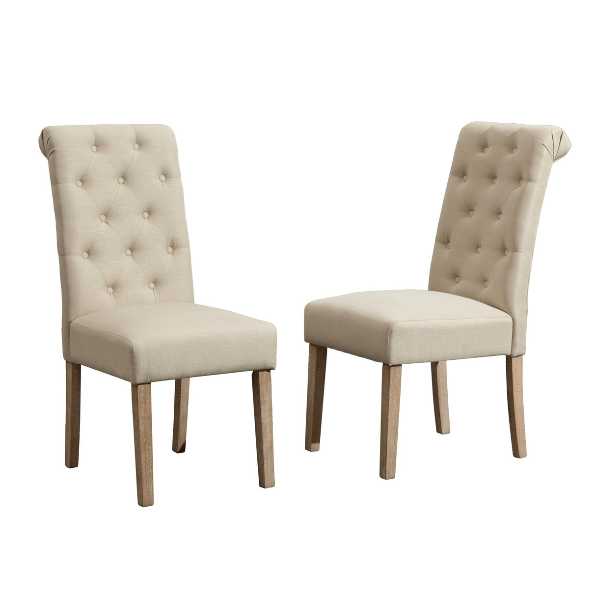Driva 5 - Piece Dining Set with Turned - Leg Table and 4 Tufted Chairs - Dining Room Sets