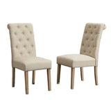 Driva 5 - Piece Dining Set with Turned - Leg Table and 4 Tufted Chairs - Dining Room Sets