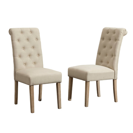 Driva 5 - Piece Dining Set with Turned - Leg Table and 4 Tufted Chairs - Dining Room Sets