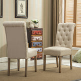 Driva 5 - Piece Dining Set with Turned - Leg Table and 4 Tufted Chairs - Dining Room Sets