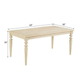 Driva 7 - Piece Dining Set with Turned - Leg Table and 6 Tufted Chairs - Dining Room Sets