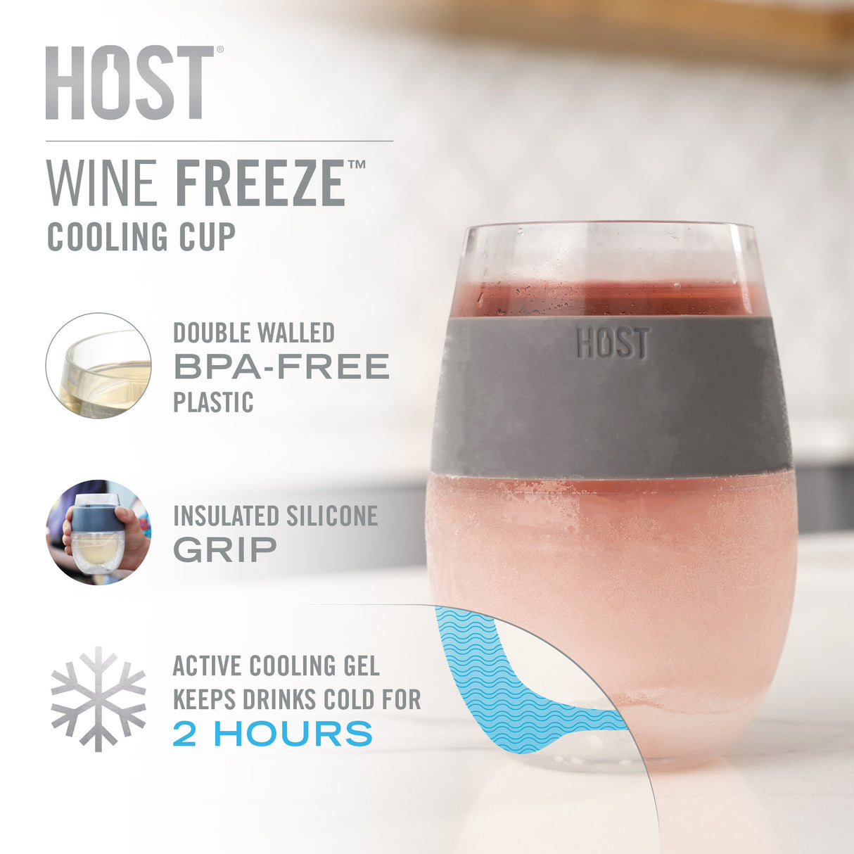Wine freeze™ in mint (set of 2) by host®