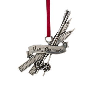 Crossed Skis And Poles Ornament