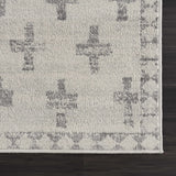 Tigris Swiss Cross Ivory & Gray Area Rug