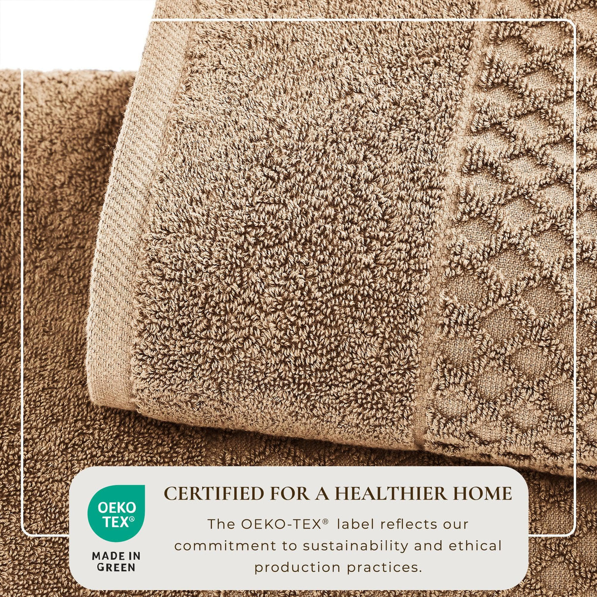 Cotton diamond waffle weave bath towel set - grayson collection