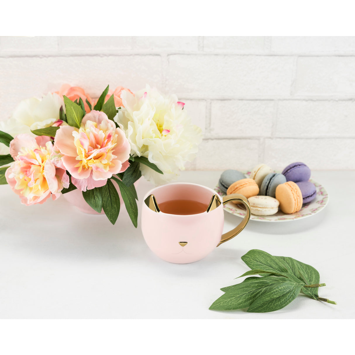 Chloe pink cat mug