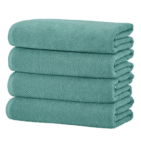 Cotton textured bath towel set - acacia collection