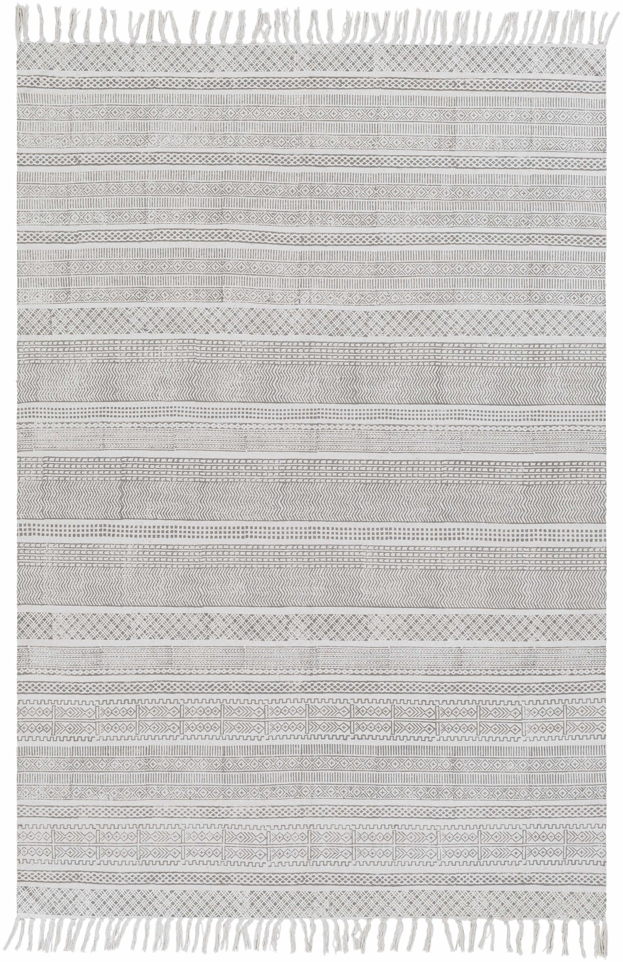 Durbin Off-White Cotton Flatweave Carpet - Clearance