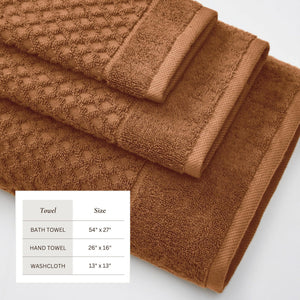 Cotton Diamond Waffle Weave Bath Towel Set - Grayson Collection