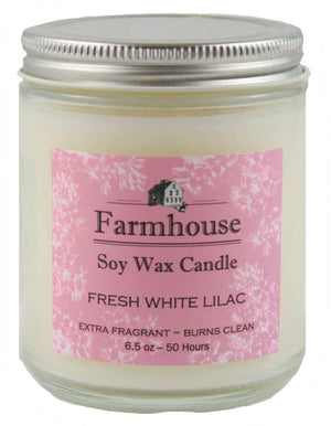 Sweet Grass Farm 6.5 Ounce Soy Candle - White Lilac