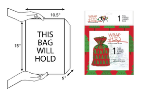 Wrap In A Hurry Jumbo Pull String Gift Bag - Tree Design