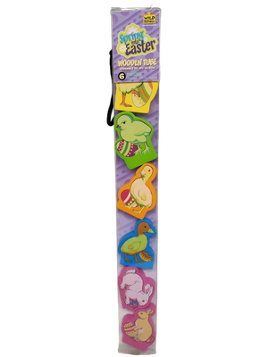 Tube Of Wood Animals