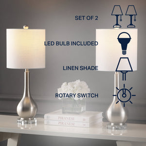 Dylan metal/crystal teardrop led table lamp - Tuesday Morning - Table Lamps